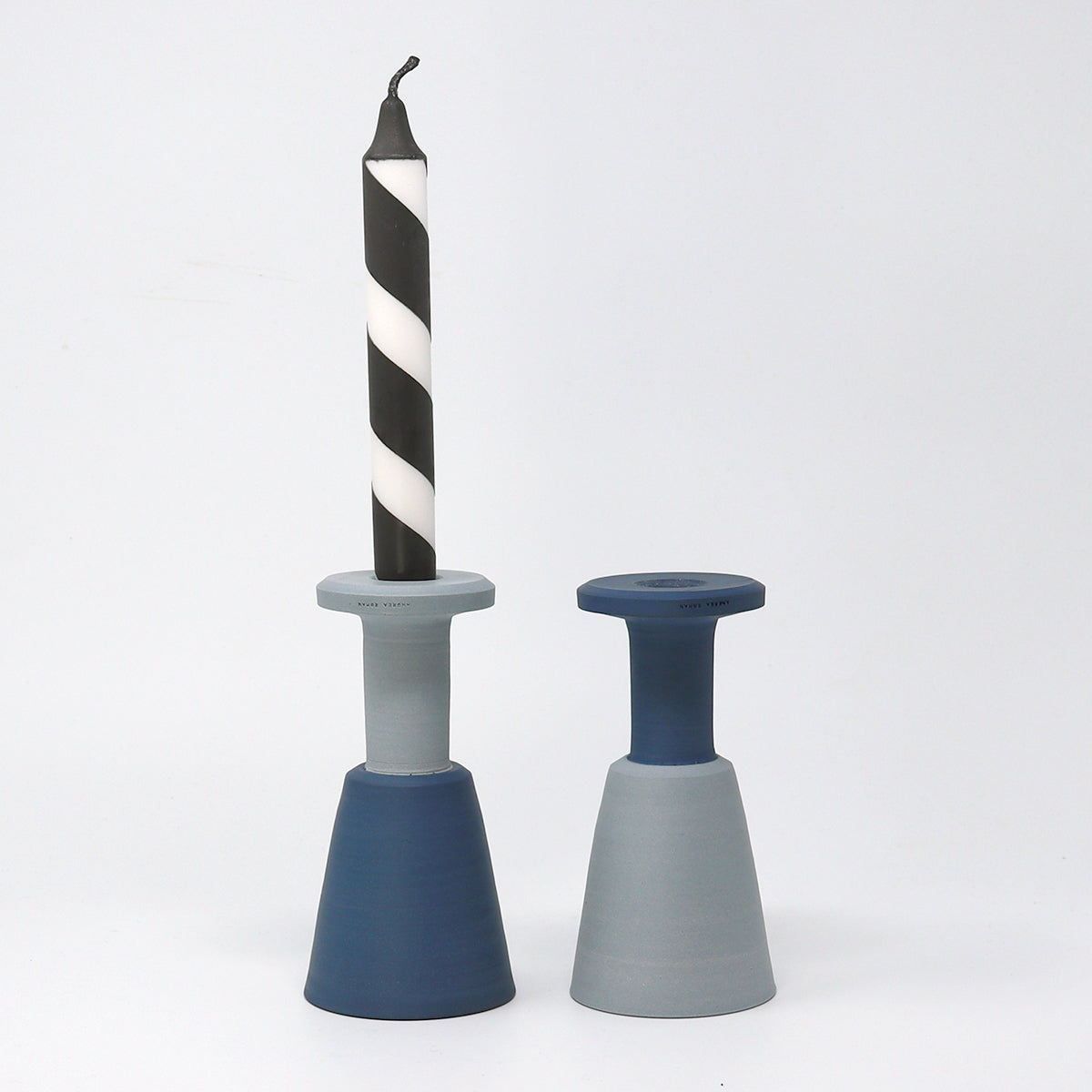 Candle Holder / Goblet - Dark Blue / Light Blue