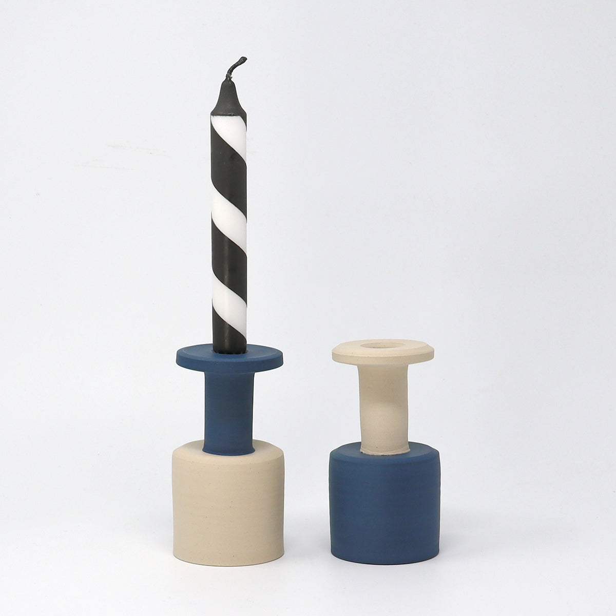 Candle Holder / Goblet - Dark Blue / Stone