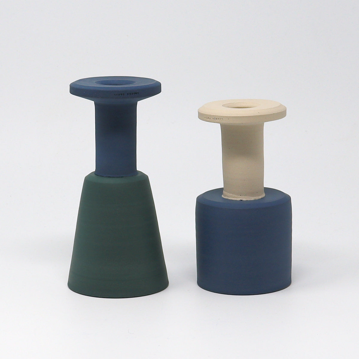 Candle Holder / Goblet - Dark Blue / Stone