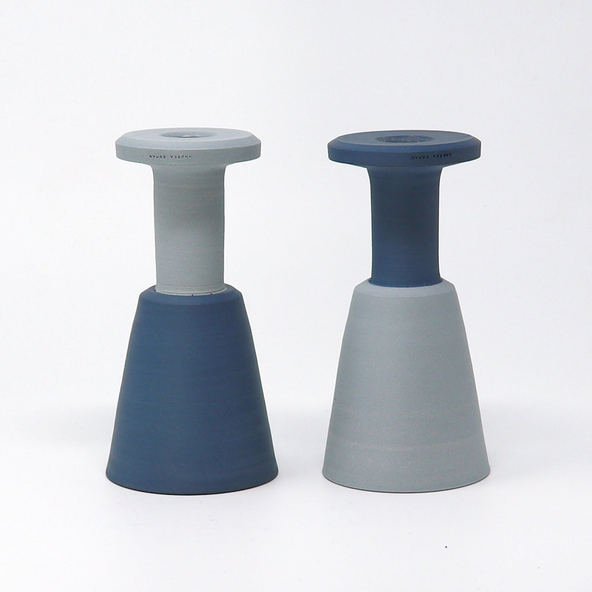 Candle Holder / Goblet - Dark Blue / Light Blue