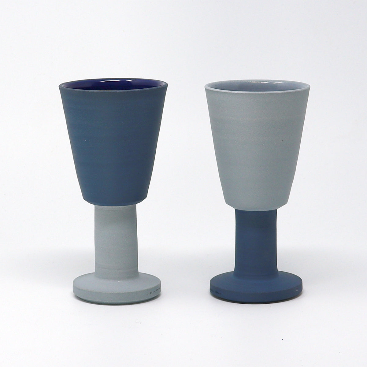 Candle Holder / Goblet - Dark Blue / Light Blue