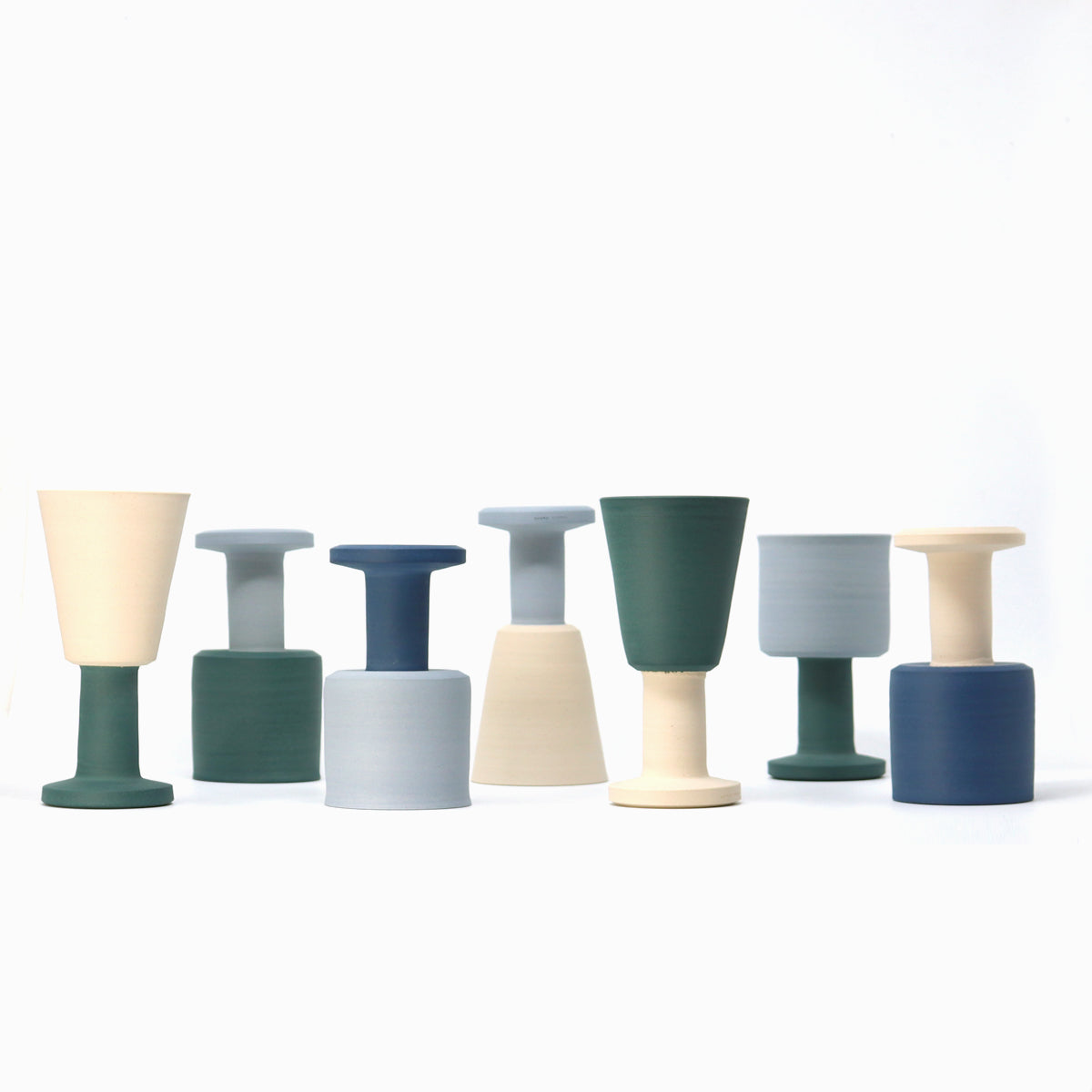 Candle Holder / Goblet - Dark Blue / Stone