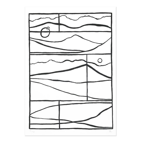 Linear Landscape Riso Print