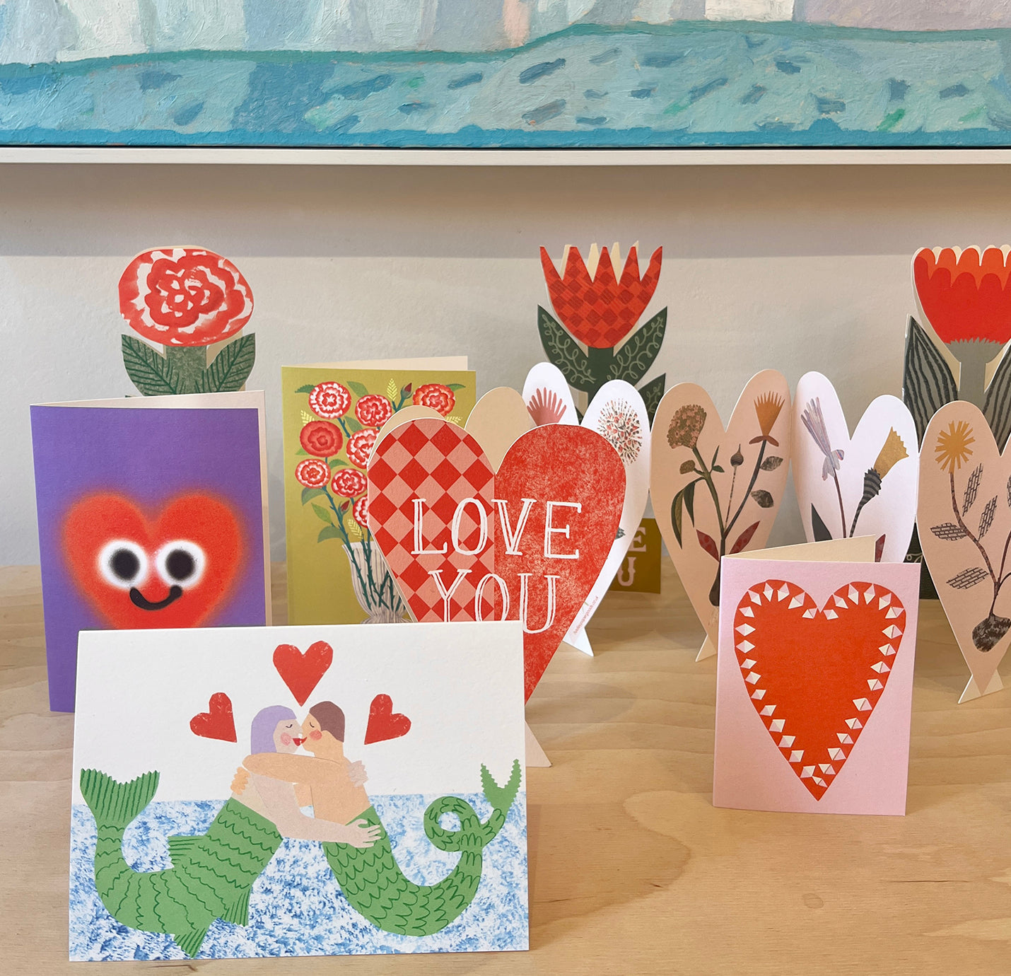 Valentine's Cards Hearts and Flowers