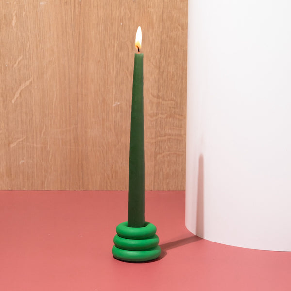 Triple O Candleholder - Forest Green