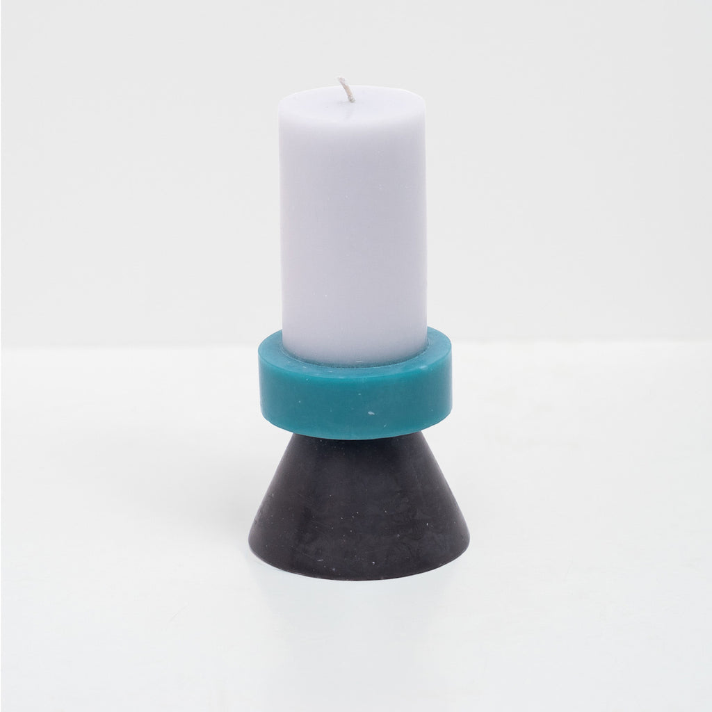 Stack Candle Tall - Lilac/Turquoise/Chacoal