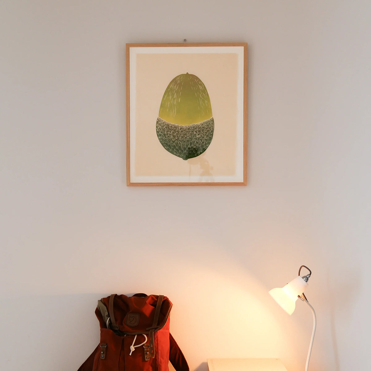 Acorn Block Print