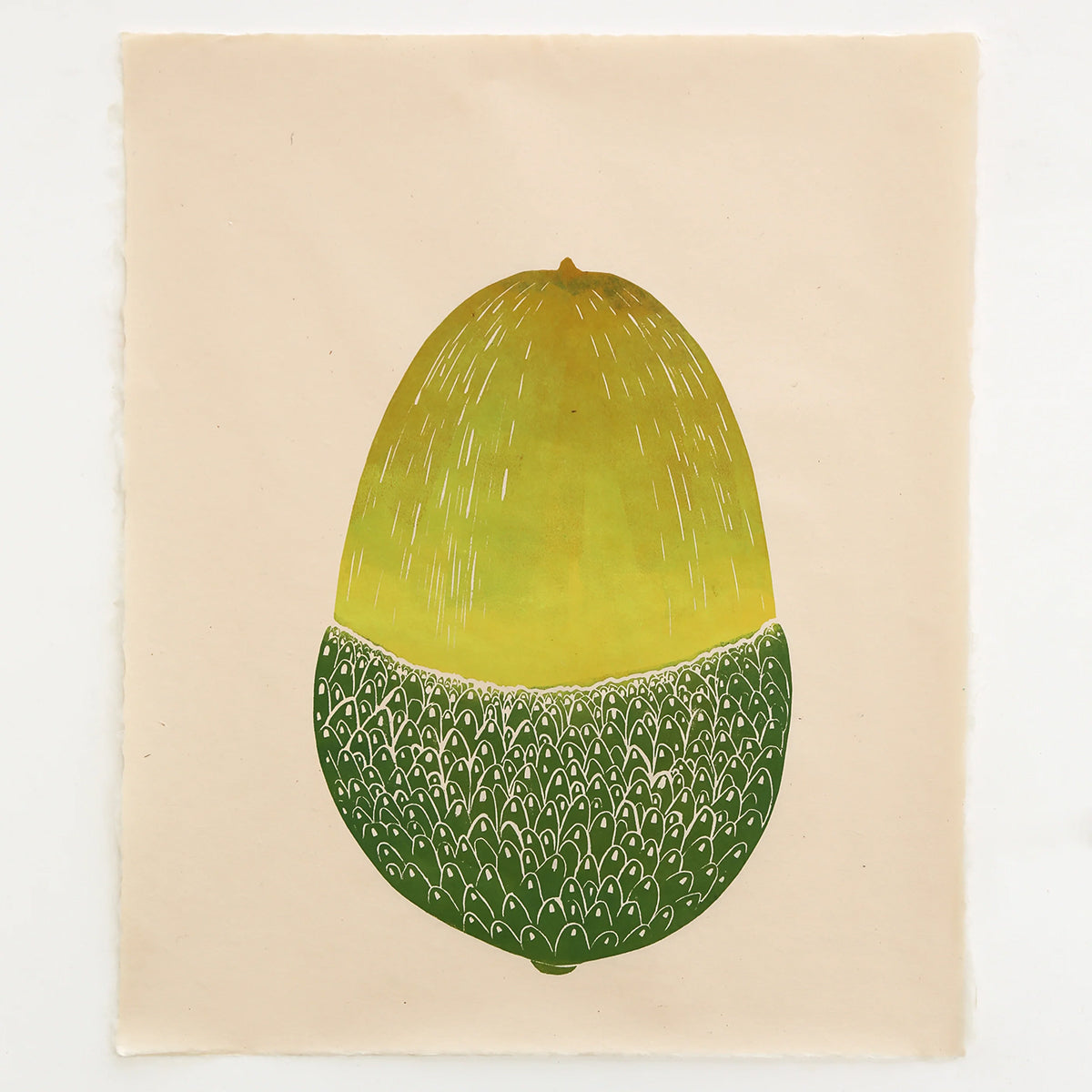 Acorn Block Print