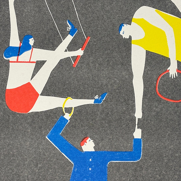Acrobat Circus A4 Risograph Print