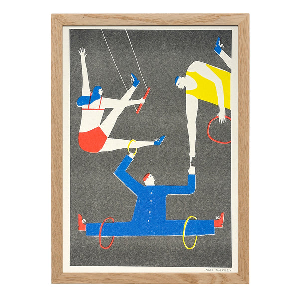 Acrobat Circus A4 Risograph Print