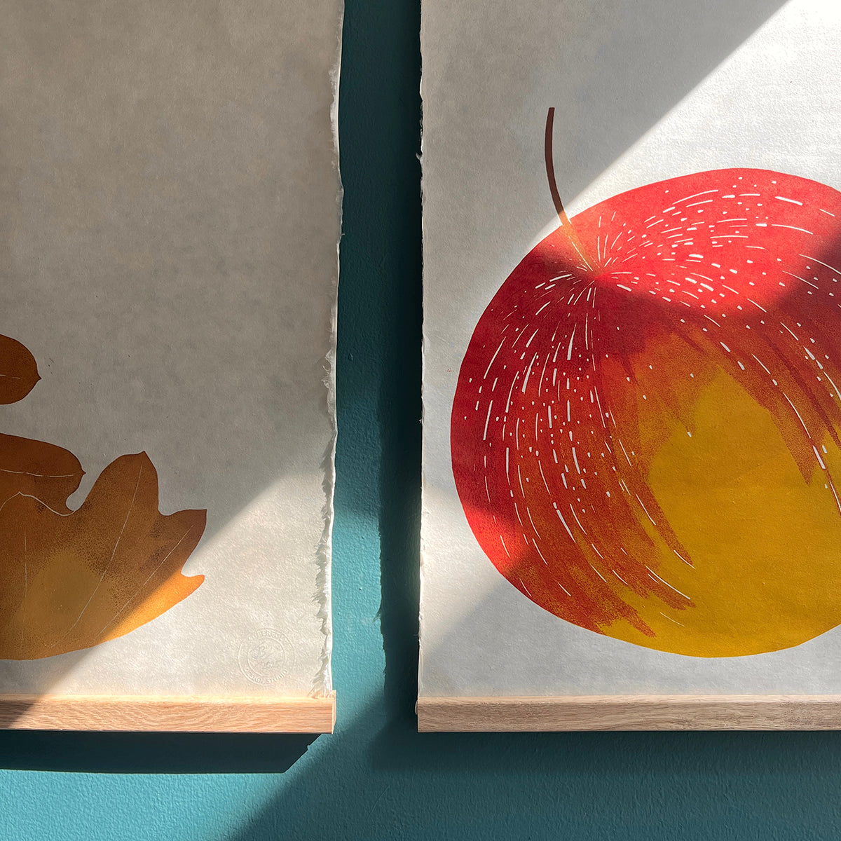 Apple Block Print