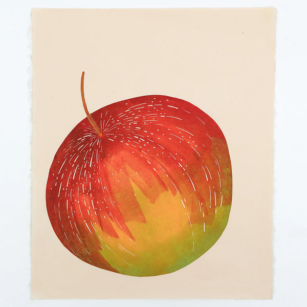 Apple Block Print