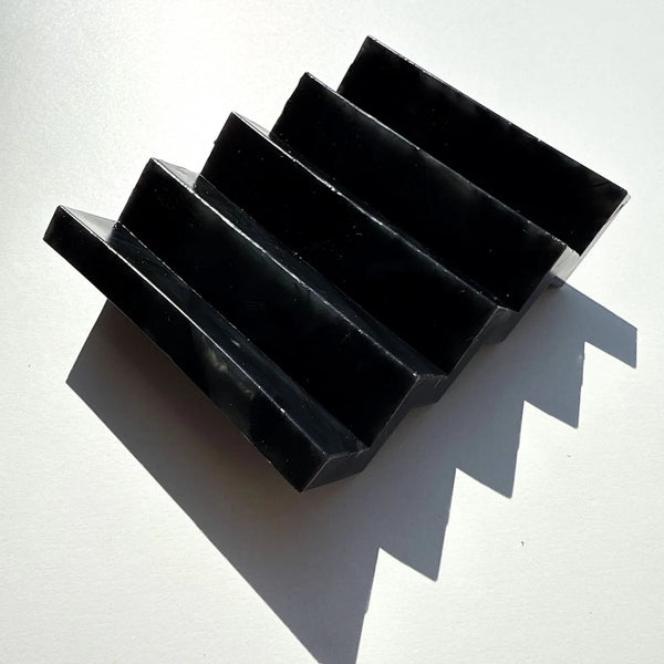 Bauhaus ZigZag soap dish black recycled plastic