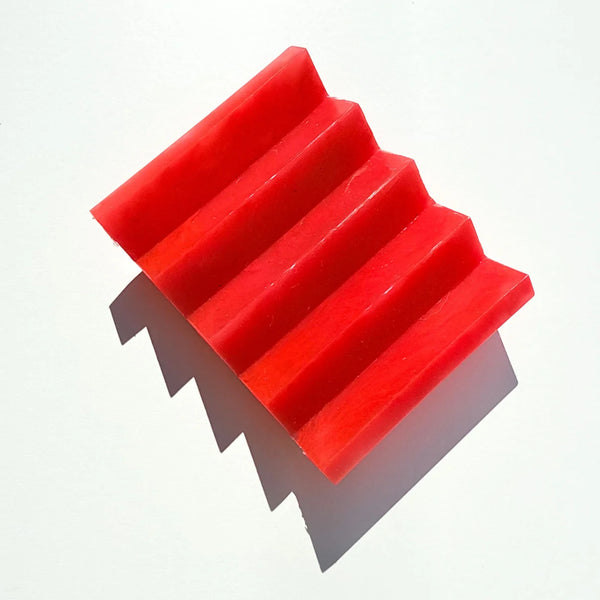 Bauhaus ZigZag soap dish red recycled plastic