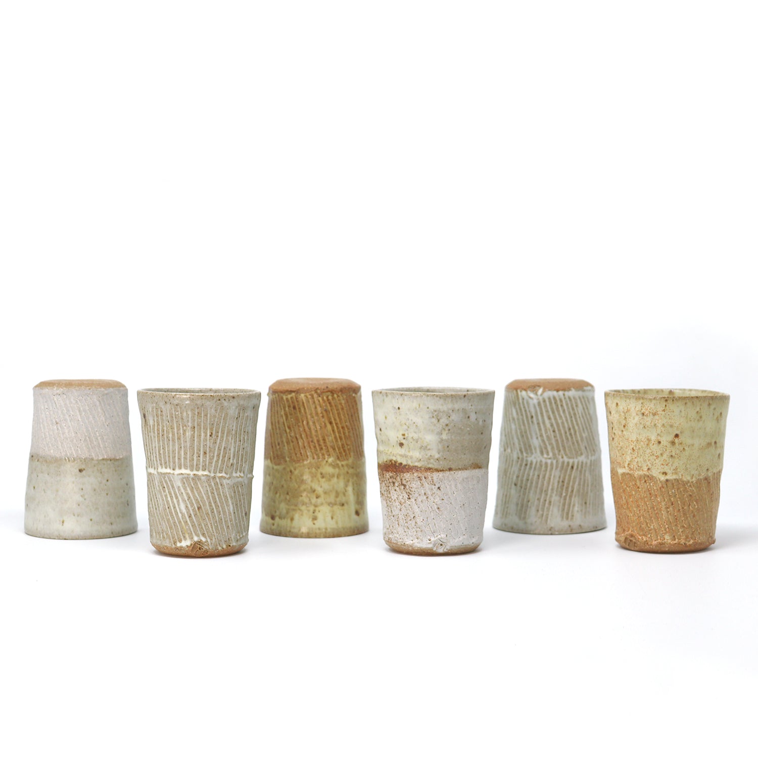 Two Tone Beaker - Cornish Stone and Dolomite glaze / Bisque slip