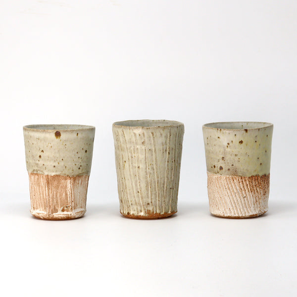 Textured Beaker - Cornish Stone and Dolomite glaze