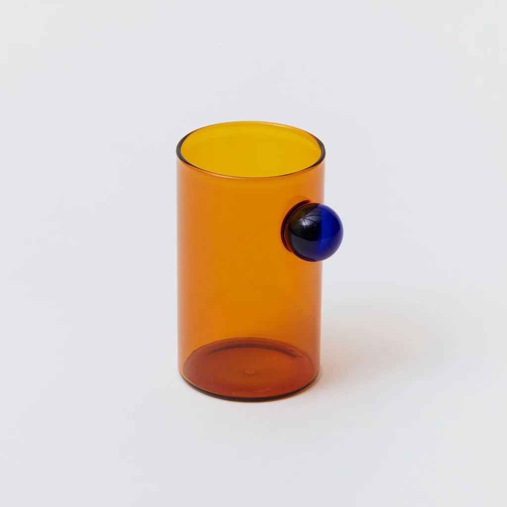 Bubble Glass - Amber/Cobalt