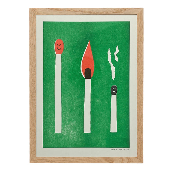 Burn Out Match A5 Risograph Print