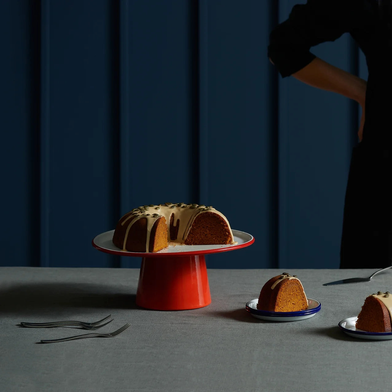 Cake Stand - Pillarbox Red