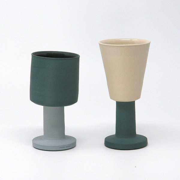 Candle Holder / Goblet - Light Blue / Teal