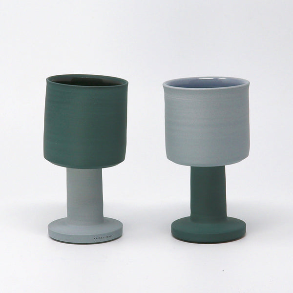Candle Holder / Goblet - Light Blue / Teal