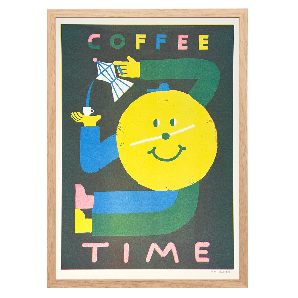 Coffee Time A3 Risograph Print