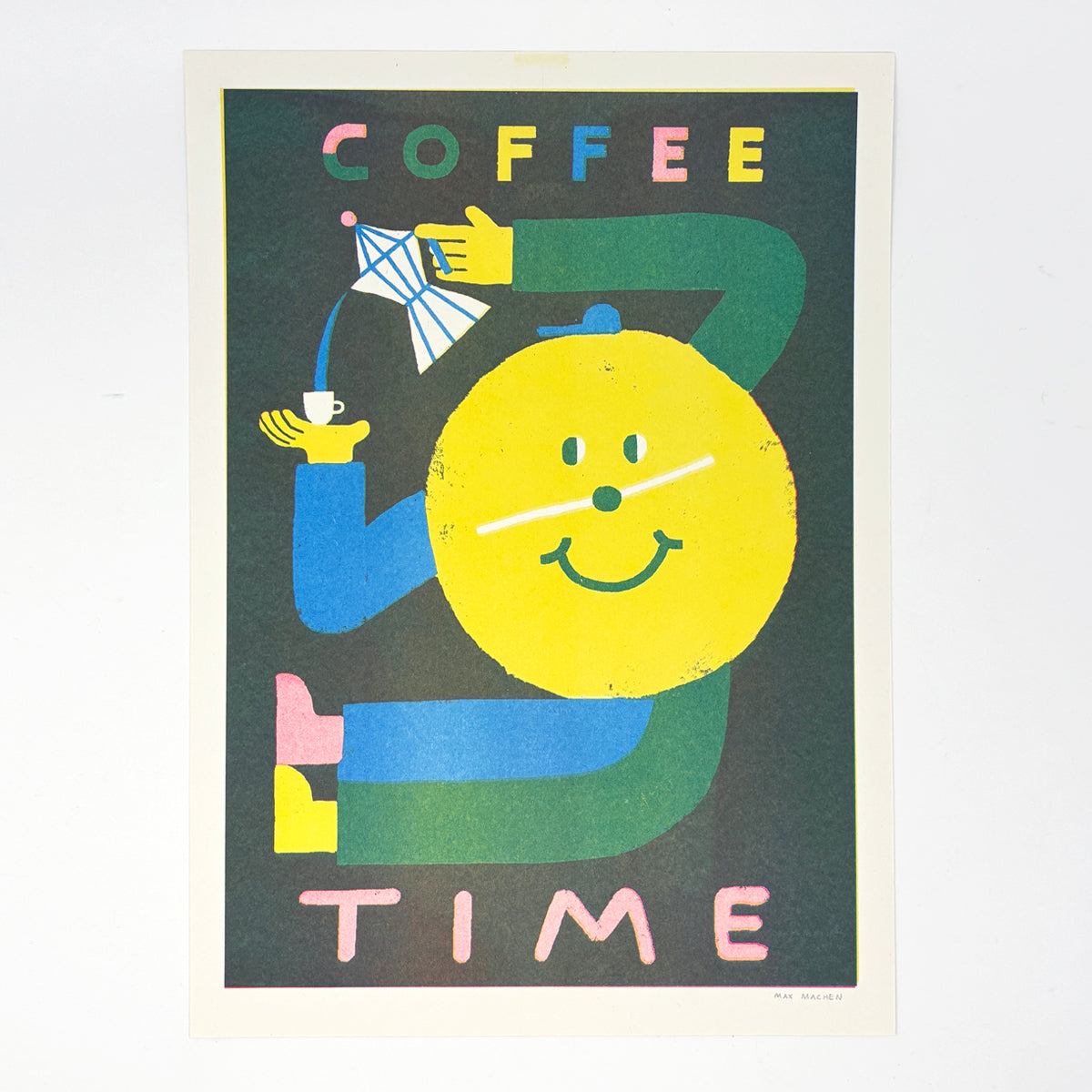 Coffee Time A3 Risograph Print