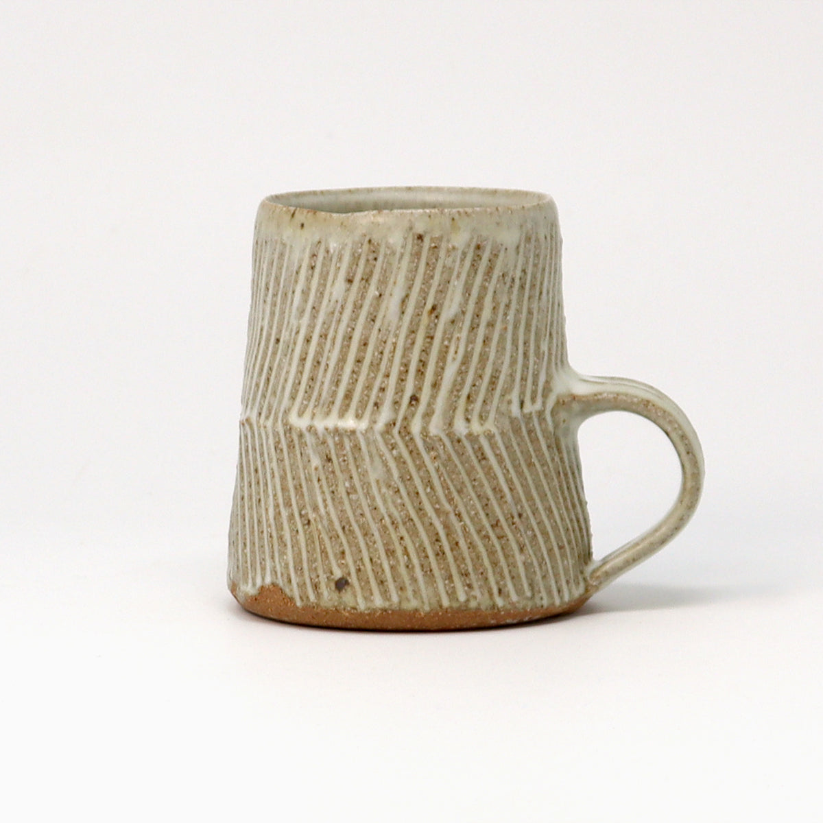Double Incised Tapered Mug - Cornish Stone & Dolomite glaze