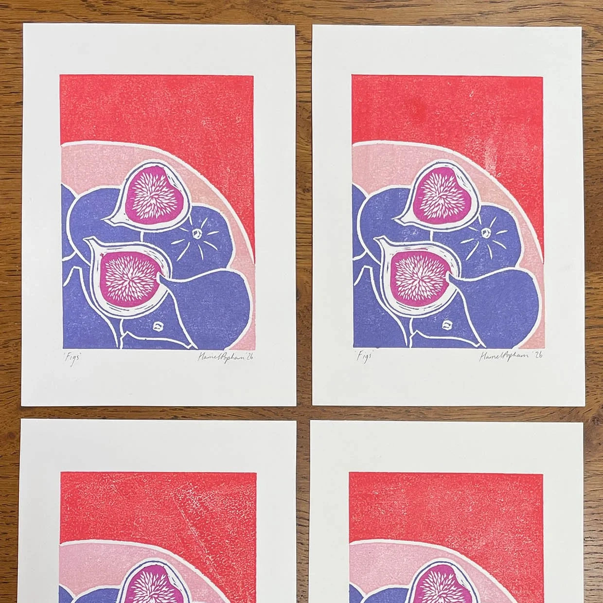 Figs A5 Lino Print