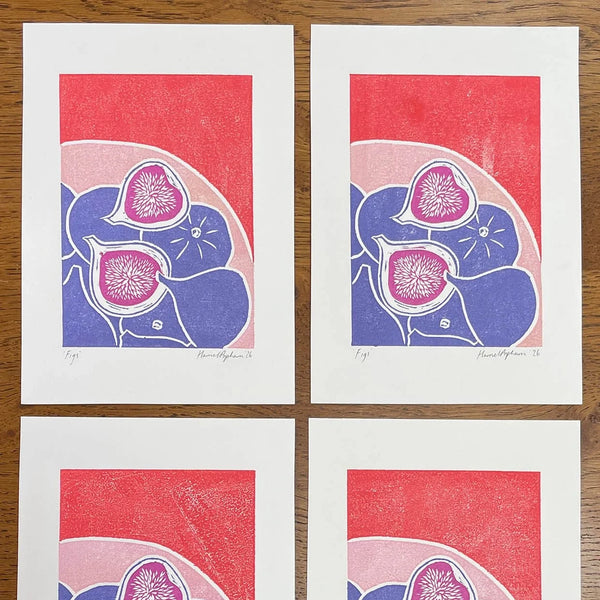 Figs A5 Lino Print