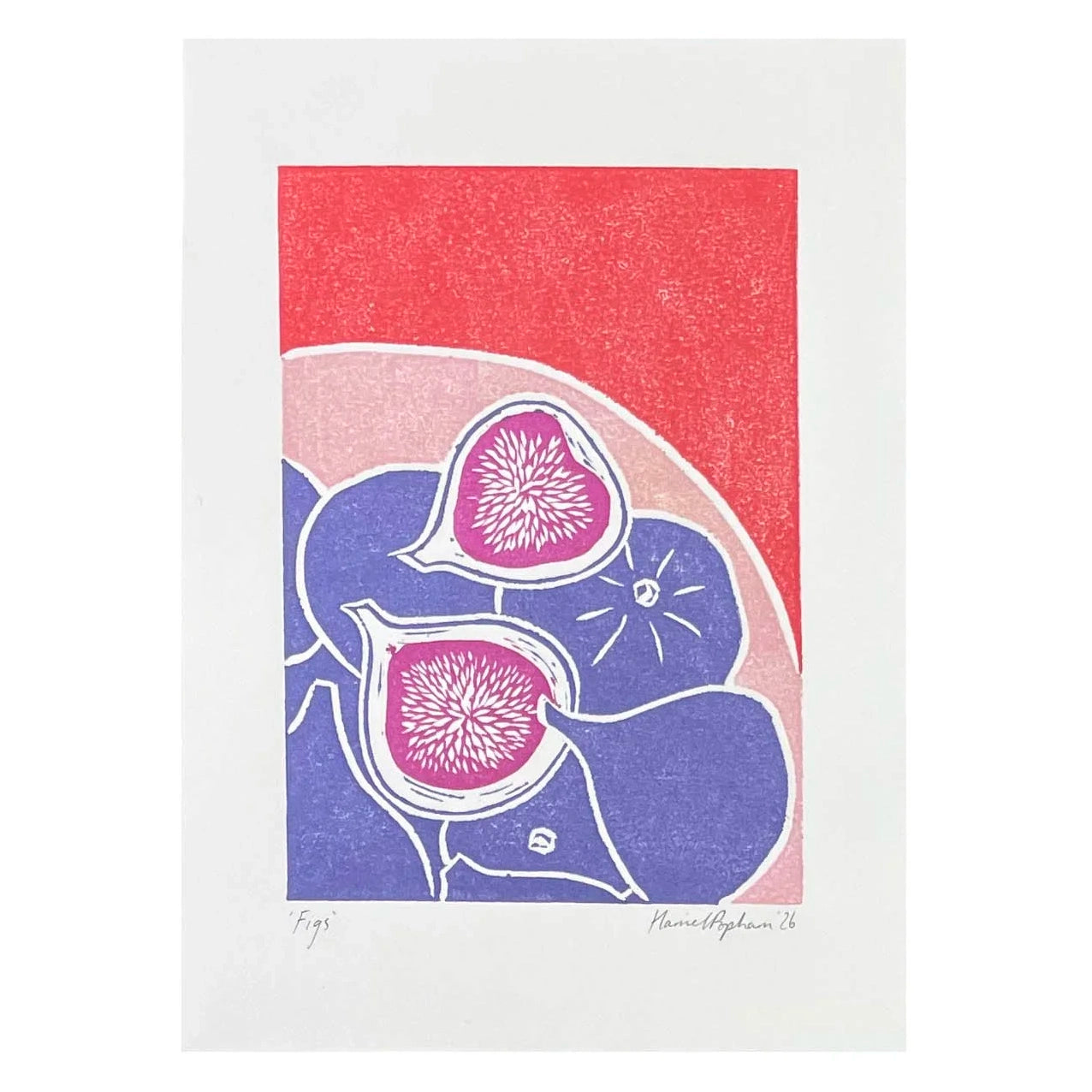 Figs A5 Lino Print