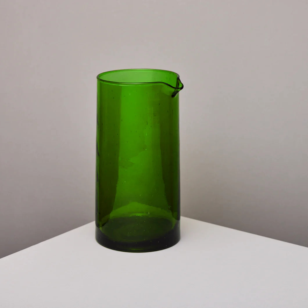 Recycled Glass Spring Green Carafe