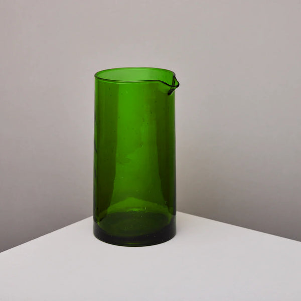 Recycled Glass Spring Green Carafe