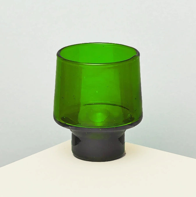 Recycled Glass Green Low Wine Glasses
