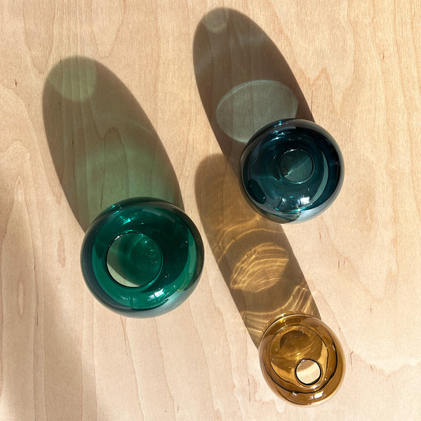 Blown Glass Bud Vase - Amber #1