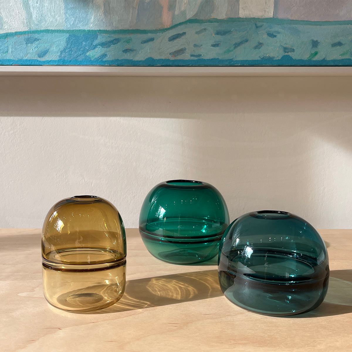 Blown Glass Bud Vase - Amber #1