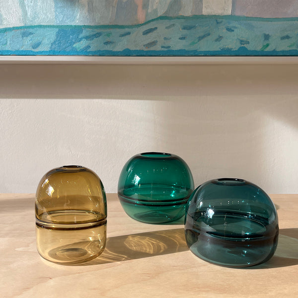 Blown Glass Bud Vase - Amber #1
