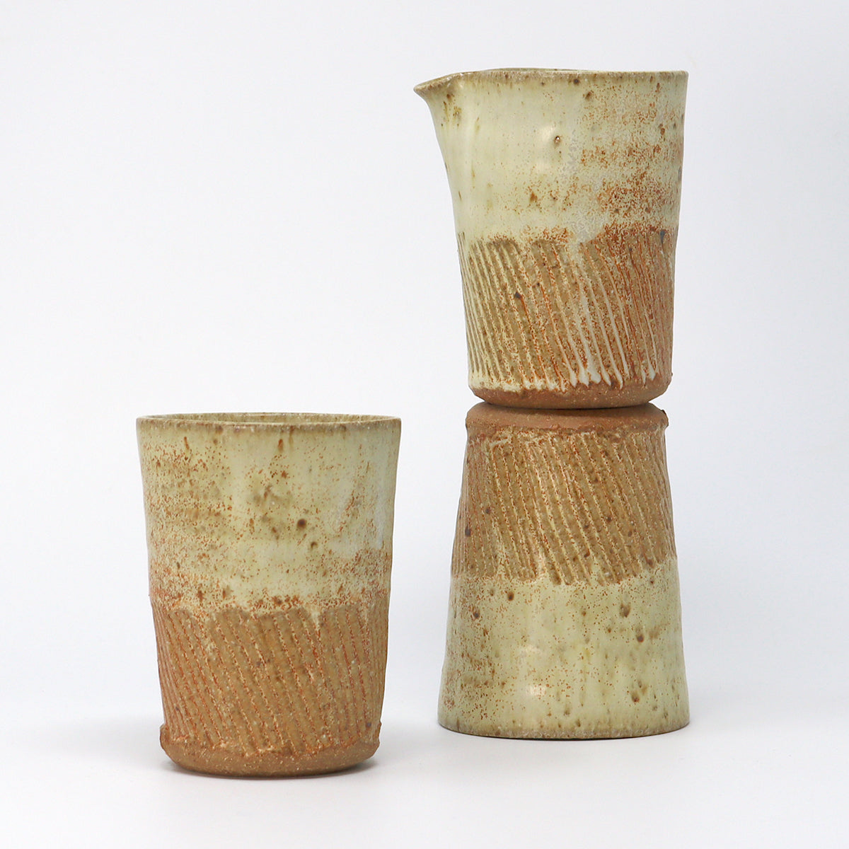 Part Incised Beaker - FFM glaze