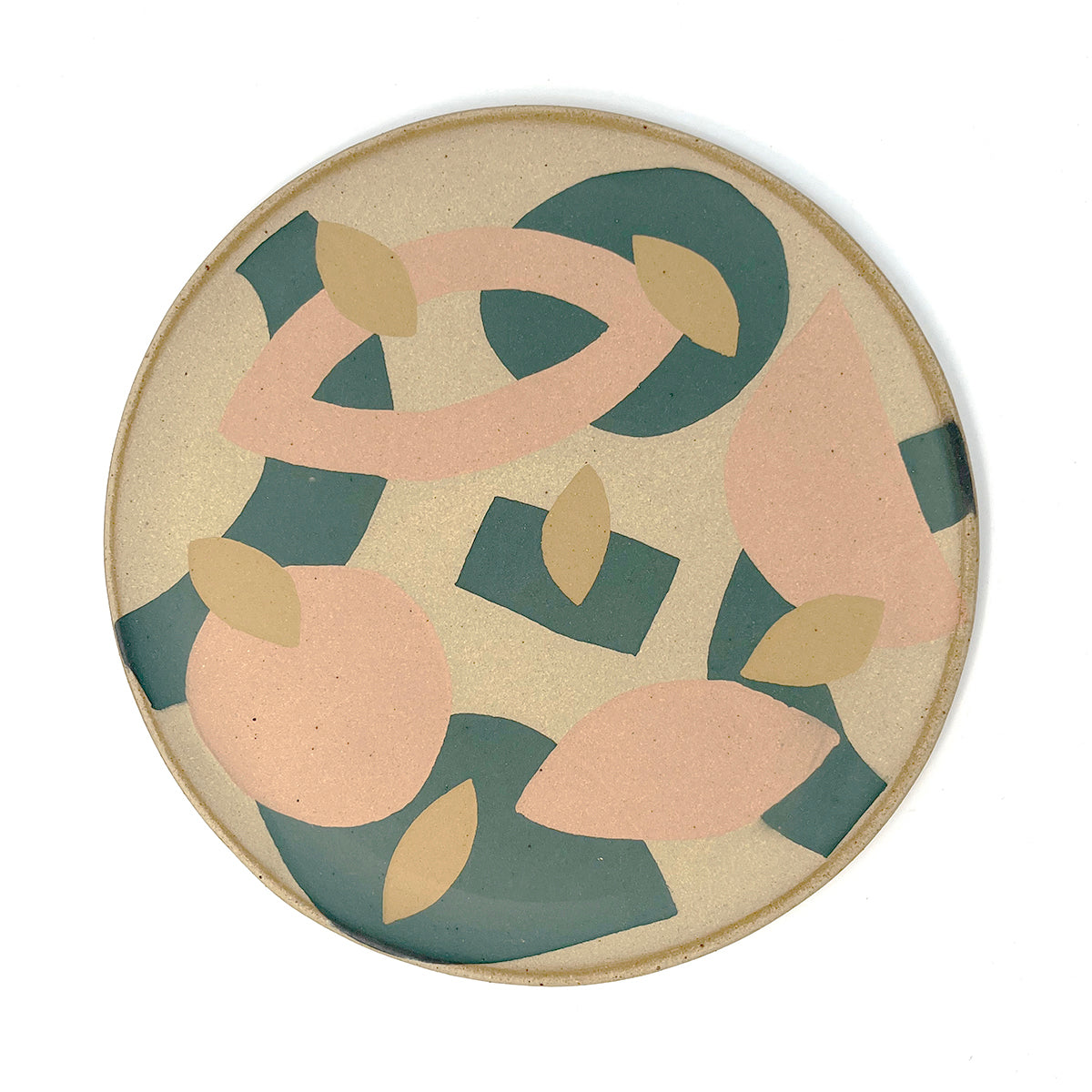 INLAY Plate / Green, Peach, Ochre