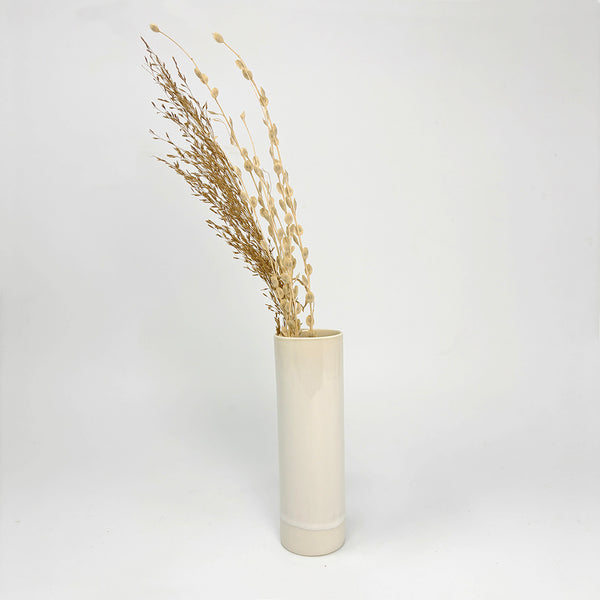 Cylinder Porcelain Vase White