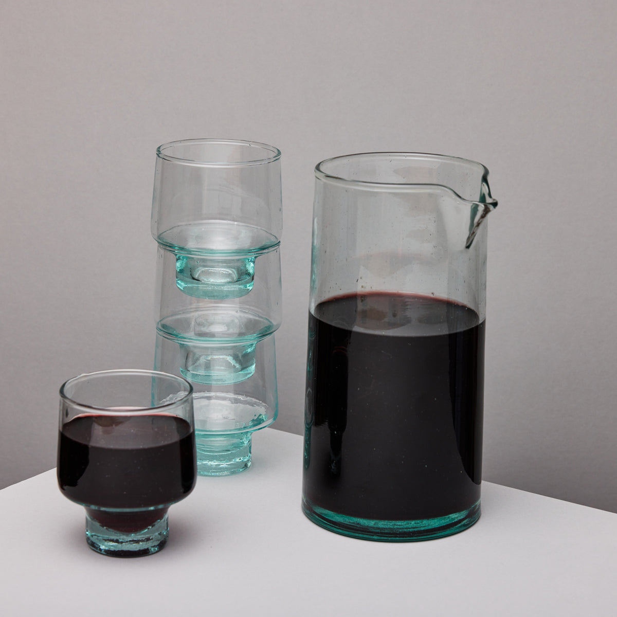 Recycled Glass Low Wine Glasses