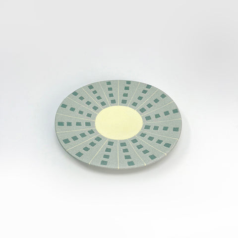 Mini Plate XS - Pale Grey Blue/Chartrisse/Dark Green