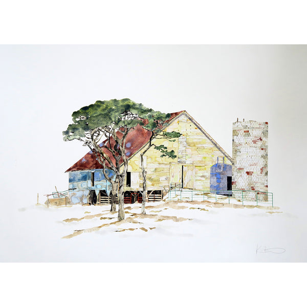 Monterey Pine with Yellow Barn, Ontario