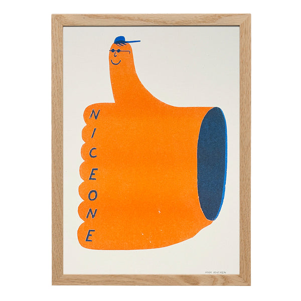 Nice One A4 Risograph Print