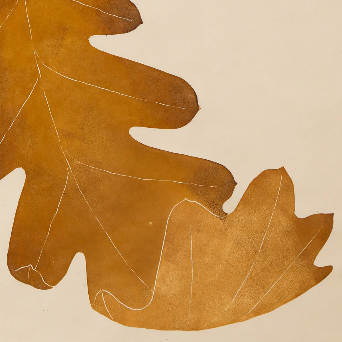 Oak Leaf Block Print