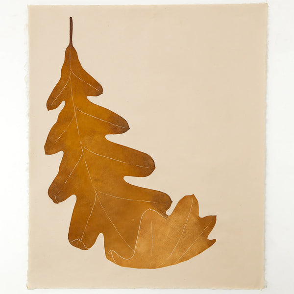 Oak Leaf Block Print