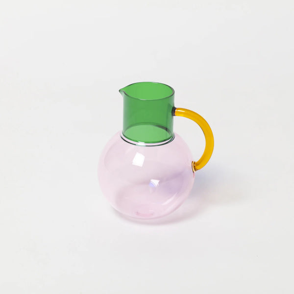 Pablo Glass Jug Small - Green/Yellow/Pink