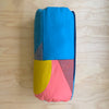 Patchwork Bolster Cushion - Coral/Blue/Mustard