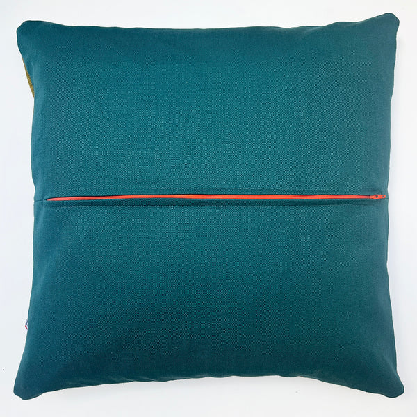 Patchwork Large Cushion - Pink/Orange/Mint/Olive/Teal A