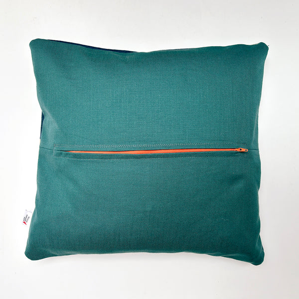 Patchwork Medium Cushion - Pink/Orange/Mint/Olive/Teal A